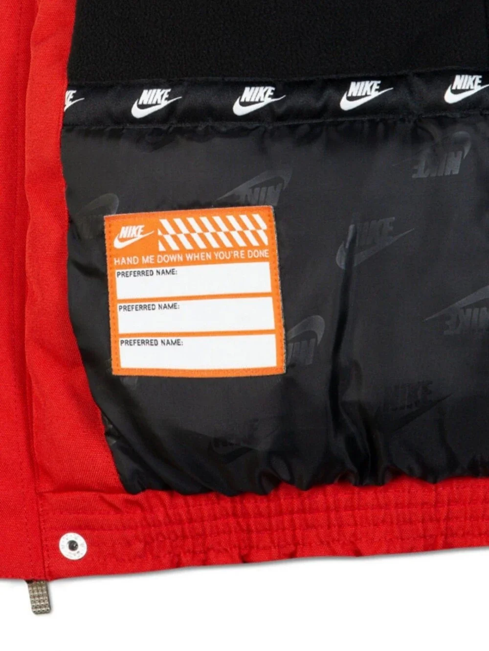 Nike Boys' Logo Tape Outdoor Fleece Lined Heavyweight Red Coat Size 2T MSRP $120